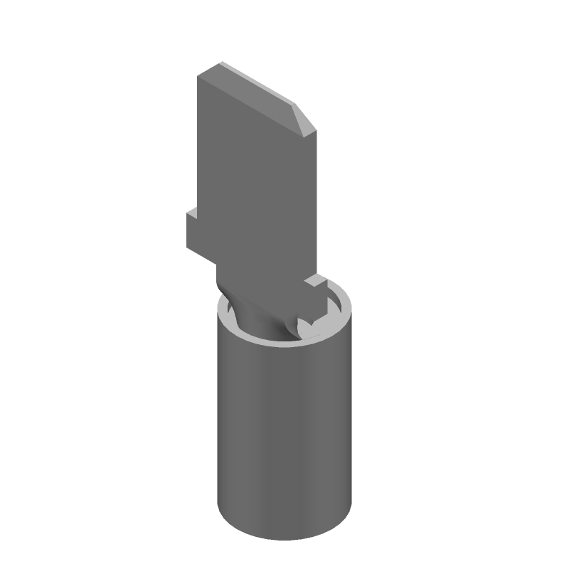 PIDG Male Tab Terminal, 14-16AWG, Copper/Tin, Blue