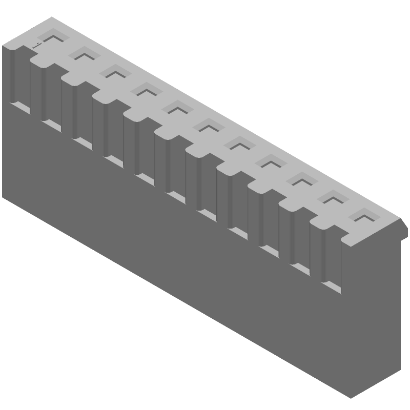 11 Pos Female Crimp Wire Housing, 6.5A, 250V, 3.96mm Pitch