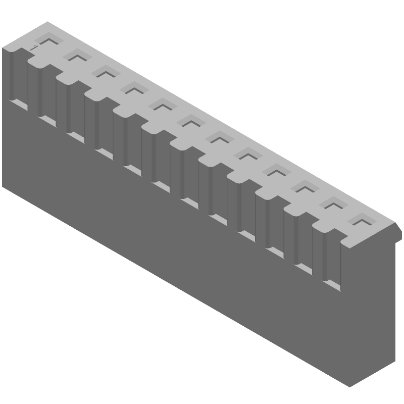 12 Pos 3.96mm Crimp Wire Housing, Female Socket, 6.5A, 250V