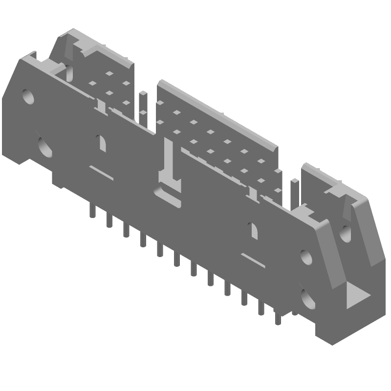 24 Pos 2.54mm Pitch Board-to-Board Header, 1A, Gold, Straight, TH