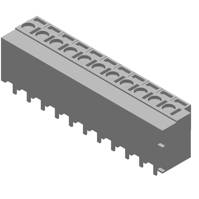 11 Pos 5.08mm Green Terminal Block, 10A, 300V, Solder ST