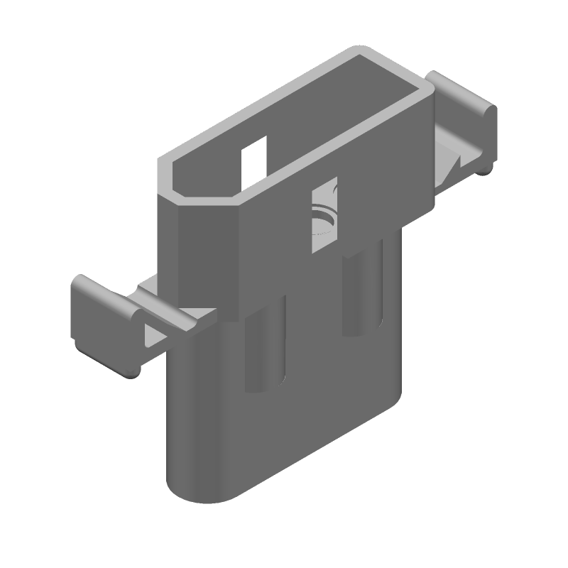 4 Pos Wire-to-Wire Plug Housing, 13A, 250V, .093" Pitch