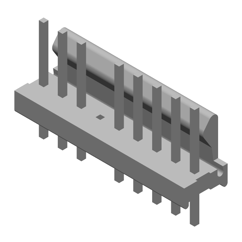 9 Pos 2.54mm Wire-to-Board Header, Male, Straight, Solder, Thru-Hole