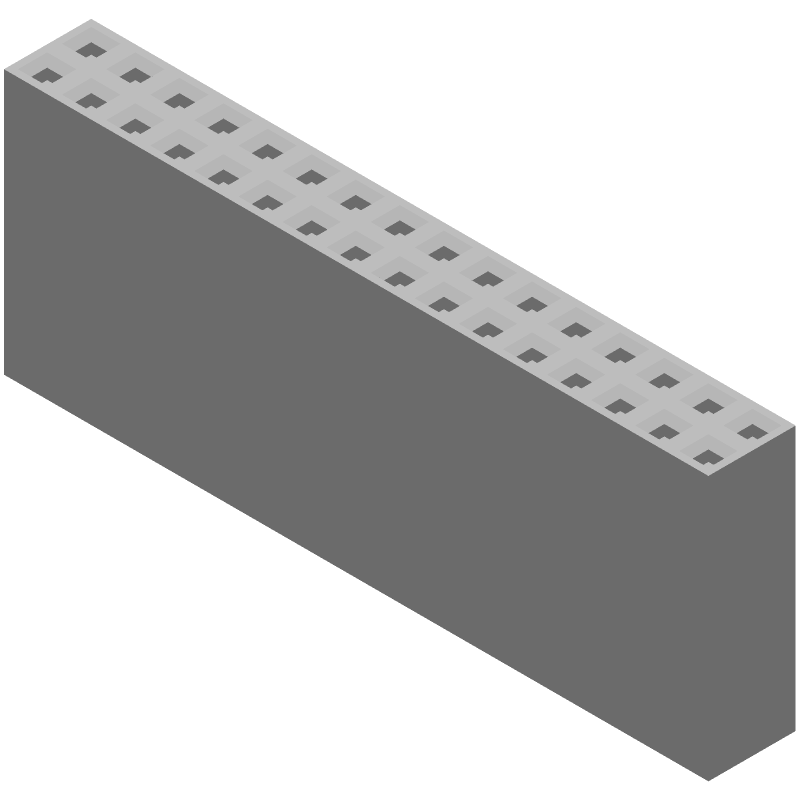 32 Pos 2.54mm Crimp Wire Housing, Straight, 3A, 300V
