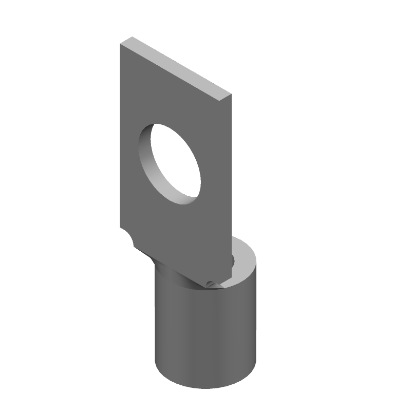 Rectangular Terminal, 10-12AWG, Copper, Tin Plated
