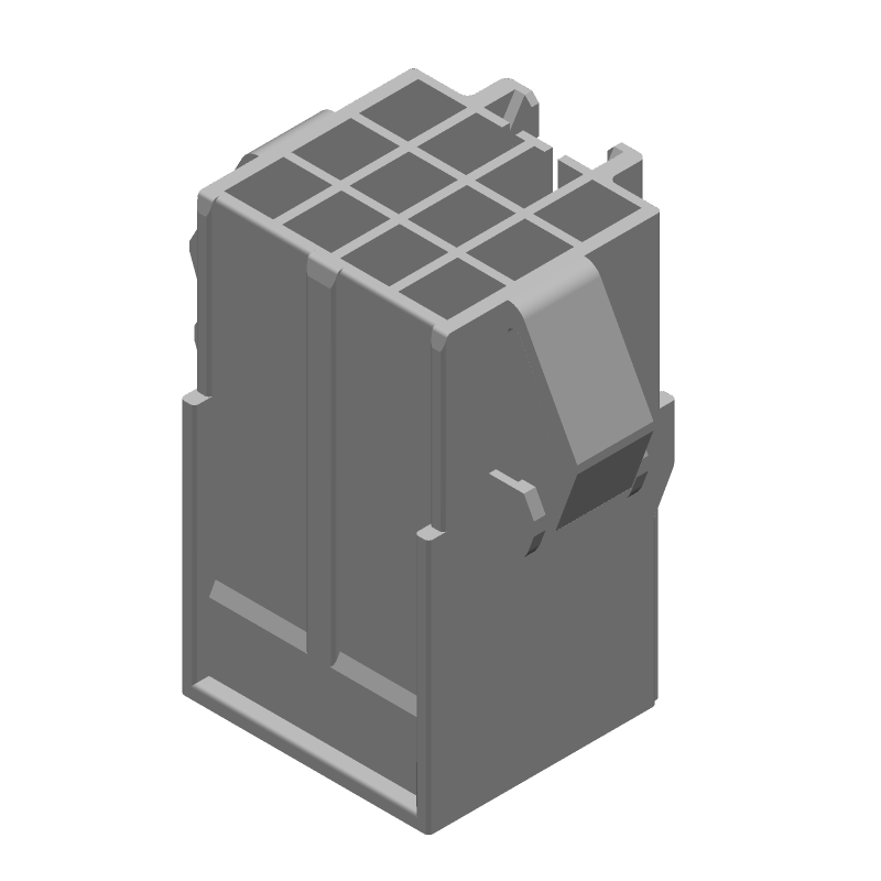 12 Pos 600V 12A Wire-to-Wire Crimp Connector Housing