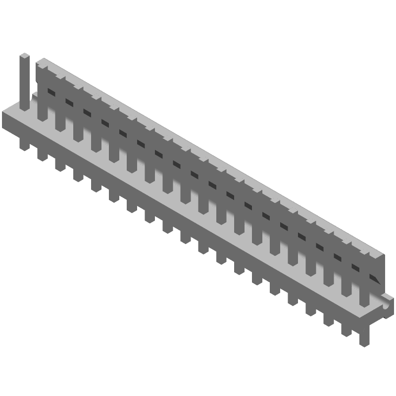 20 Pos Wire-to-Board Header, 7A, 600V, 3.96mm Pitch, Solder ST