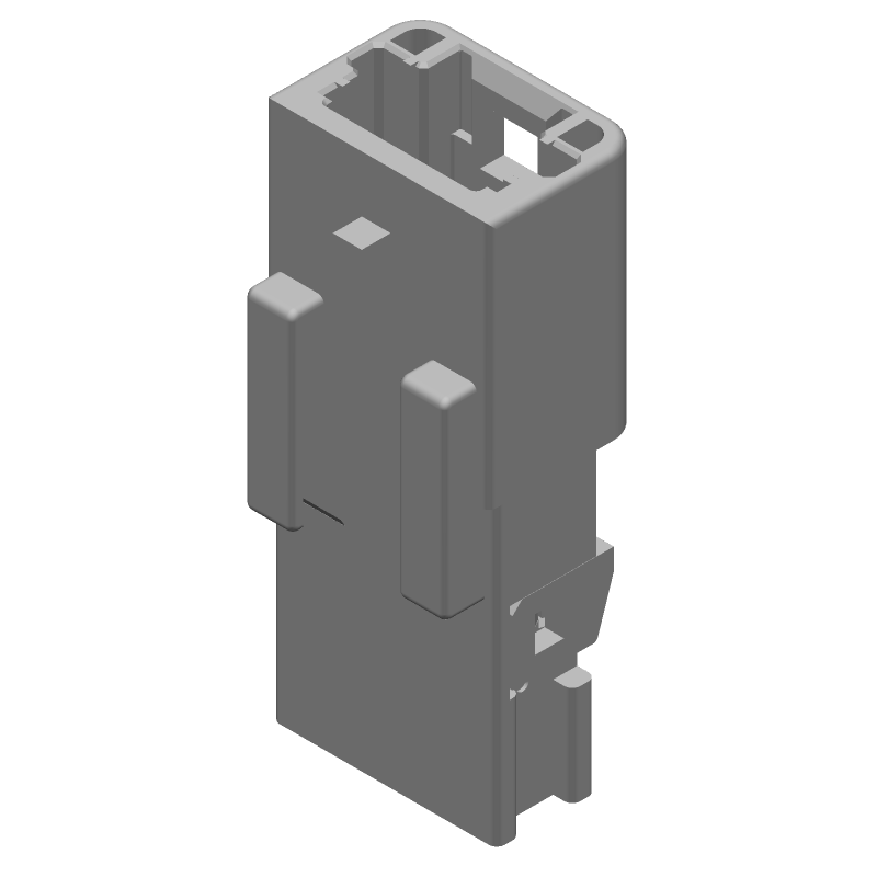 4 Pos Crimp Wire Housing, PBT, .025 Pitch, ST
