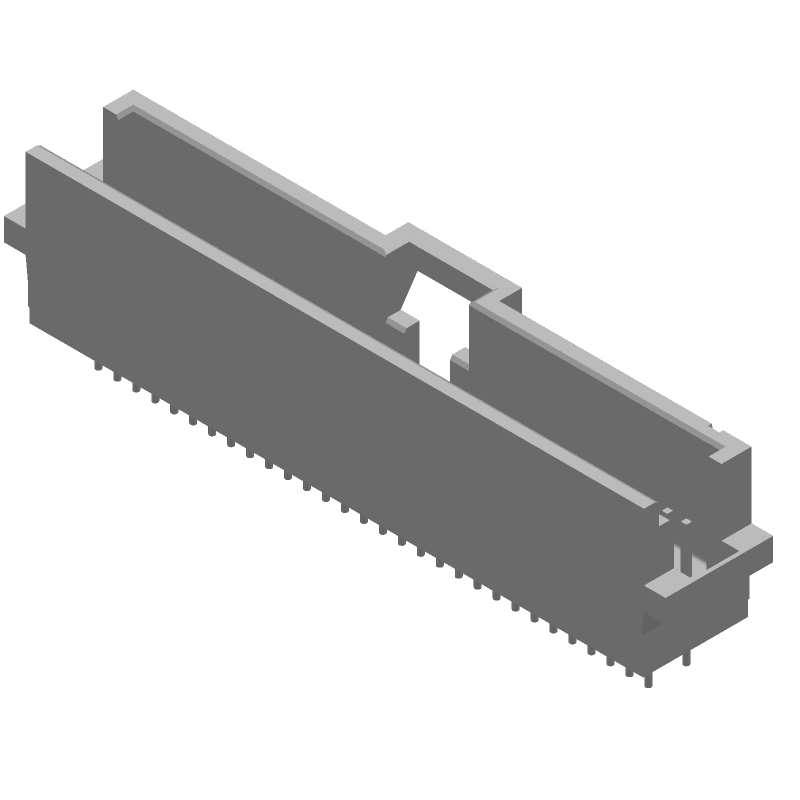 60 Pos 1.27mm Shrouded Header, Straight, 30V, Gold/Tin/Lead