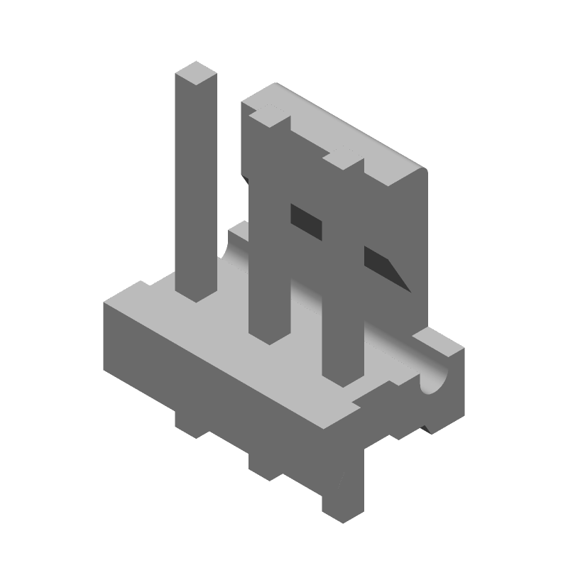 3 Pos Wire-to-Board Header, 7A, 600V, 3.96mm Pitch, Thru-Hole