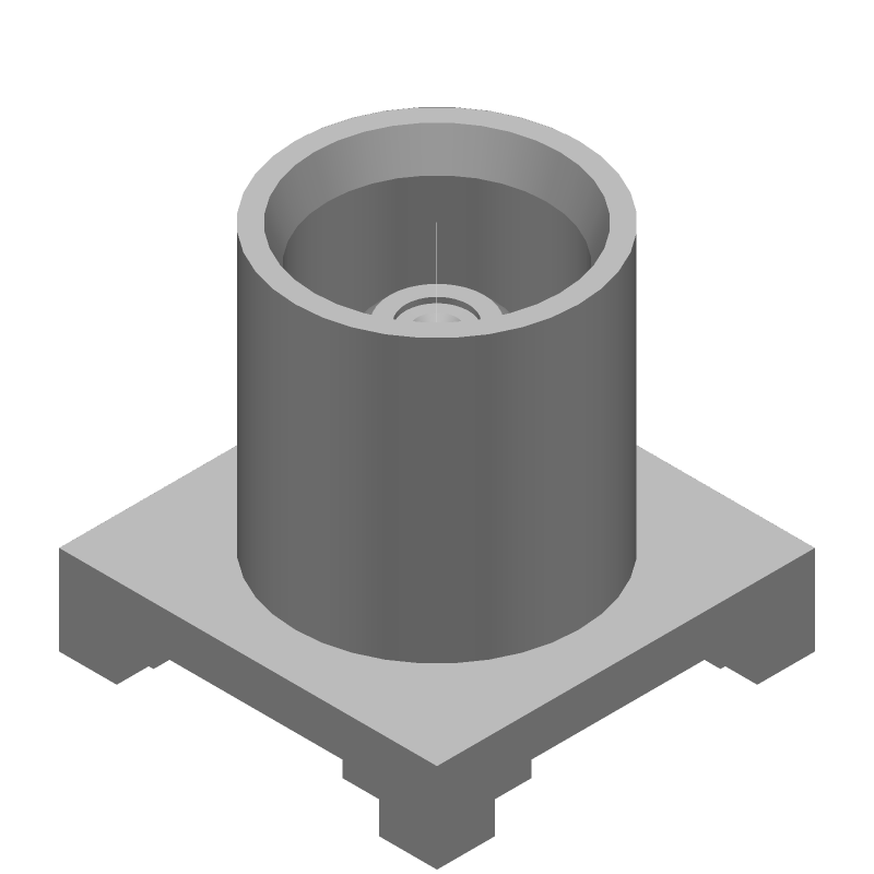 MCX RF Connector, 6GHz, 50 Ohm, Solder, Straight, Gold