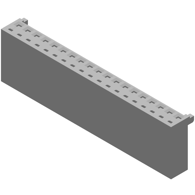 19 Pos 2.54mm Crimp Wire Housing, Female Socket, 7A, 250V