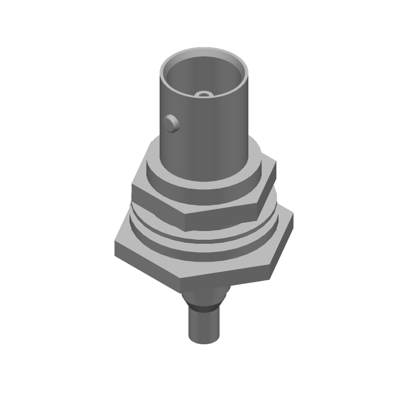 BNC RF Connector 75 Ohm Male Crimp Panel Mount Gold