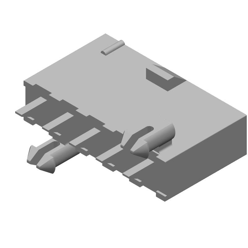 Rectangular Power Connector, 5 Contact(s), Male, Solder Terminal, Receptacle,