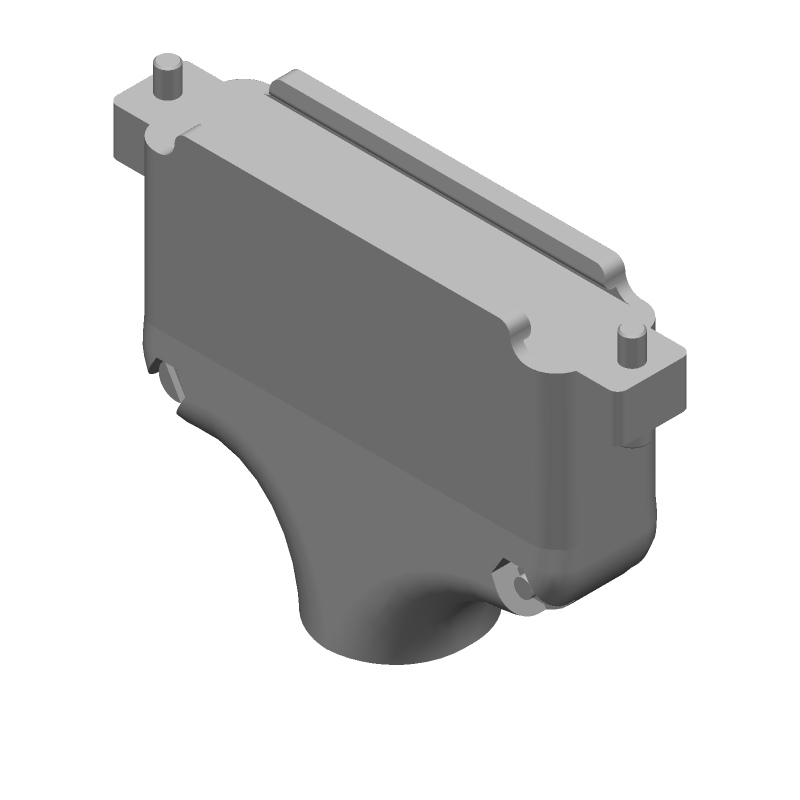 Backshell/Cable Clamp 180° 4 Shell Size Bright Nickel Over Copper Thermoplastic