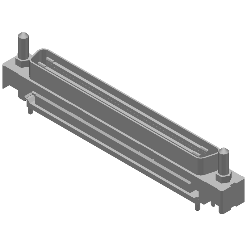 200 Pos SCSI Connector, 1.27mm Pitch, Male, Straight, Solder, Thru-Hole