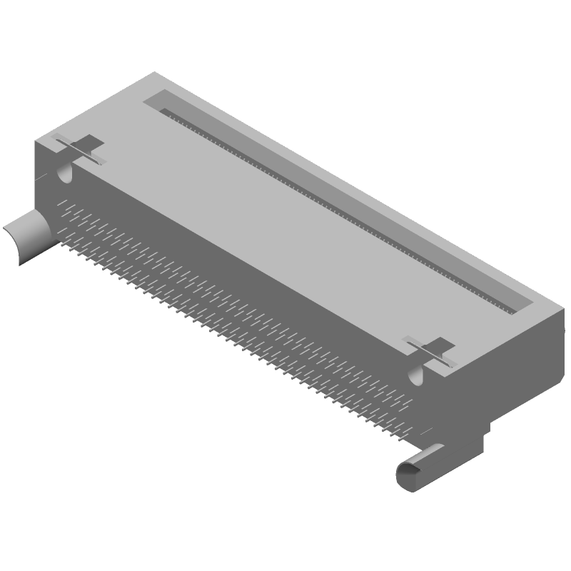 Conn Advanced Mezzanine Card Edge F 90 POS Solder RA Thru-Hole