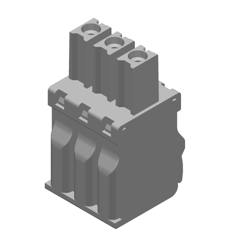 3 Pos 3.5mm Pitch Push-In Terminal Block, 300V, 11A, Cable Mount