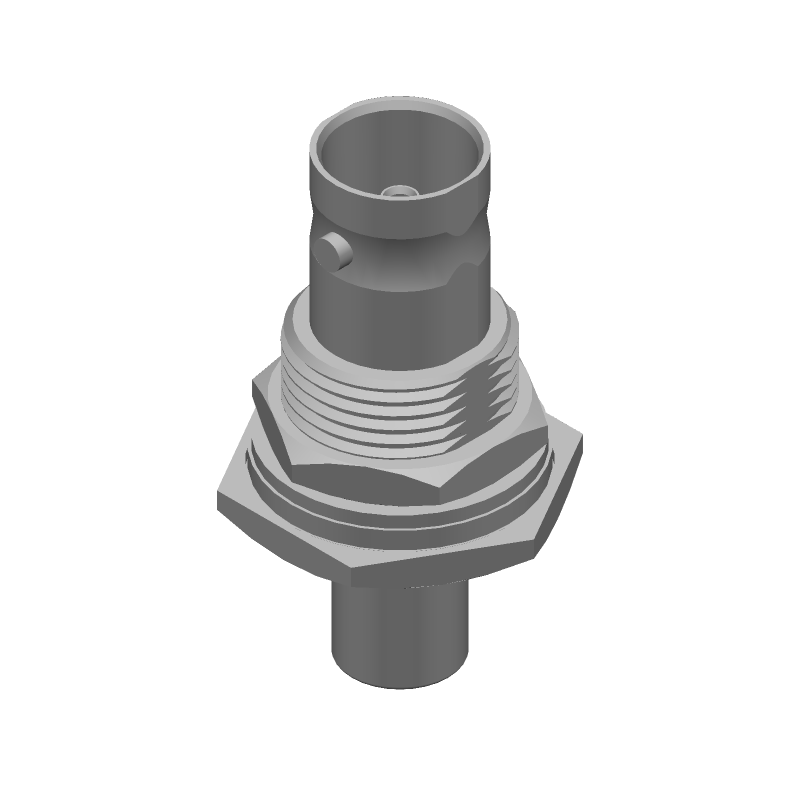BNC RF Connector, 2GHz, 75 Ohm, Crimp, Panel Mount, Gold