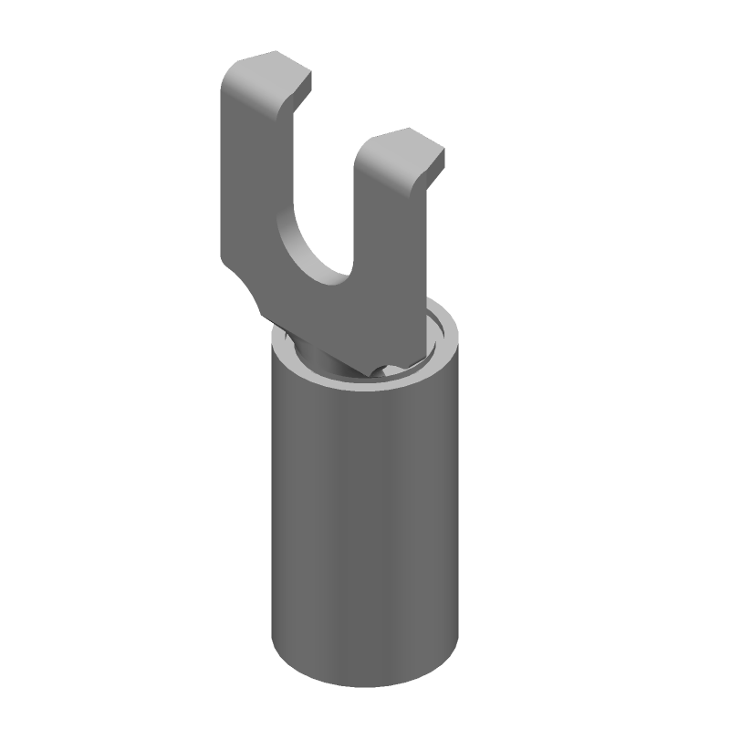 PIDG Crimp Terminal, 10-12AWG, Copper/Tin, Insulated, Yellow
