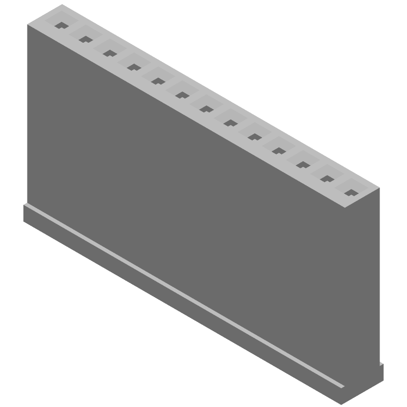 13 Pos 2.54mm Crimp Wire Housing, Female Socket, 3A, 250V