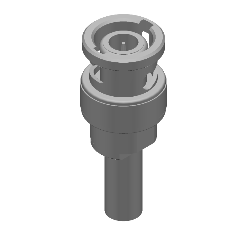 BNC RF Connector, Male, 2.5GHz, 50 Ohm, Crimp, Straight, Cable Mount