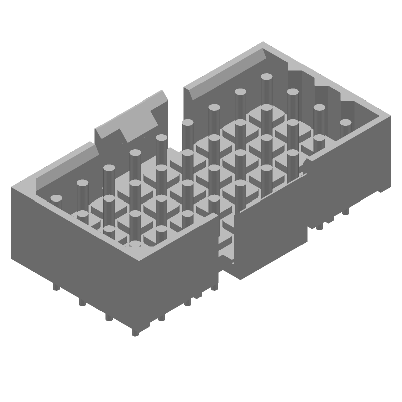 36 Pos Wire-to-Board Pin Header, 7.5A, Gold, UL, 600V