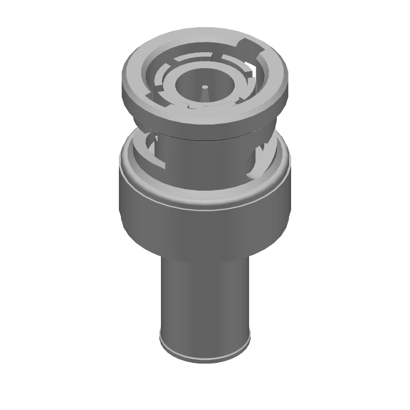 RF Coaxial Connector, BNC, 4GHz, 50 Ohm, Crimp, ST, Cable Mount, Male, Gold
