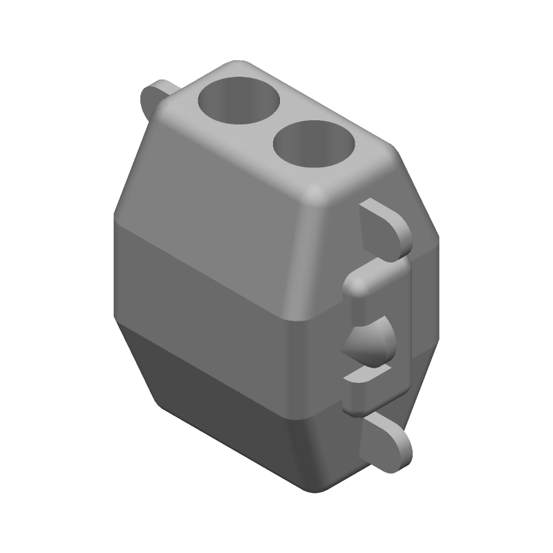 Insulated Crimp Terminal Block, Brass/Tin, 5-17AWG, Blue