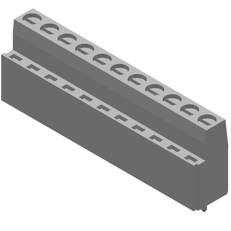 11 Pos 5.08mm Pitch Terminal Block, 24A, 250V, Green, Solder