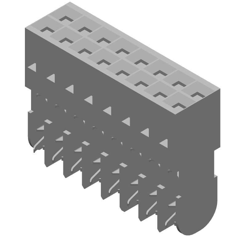 16 Pos 2 Row 2.54mm Pitch Female Header - Black, 3A, IDC