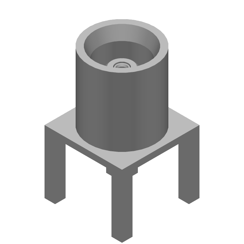 MCX RF Connector, Male, 6GHz, 50 Ohm, Solder, Thru-Hole, Gold