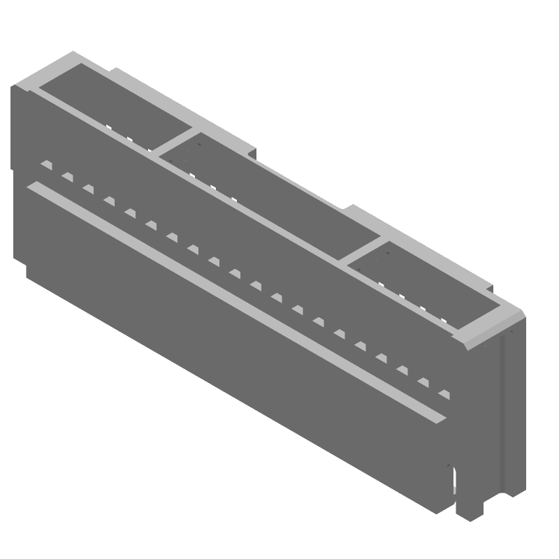 40 Pos 2 Row 2.54mm Pitch Black Connector Shroud