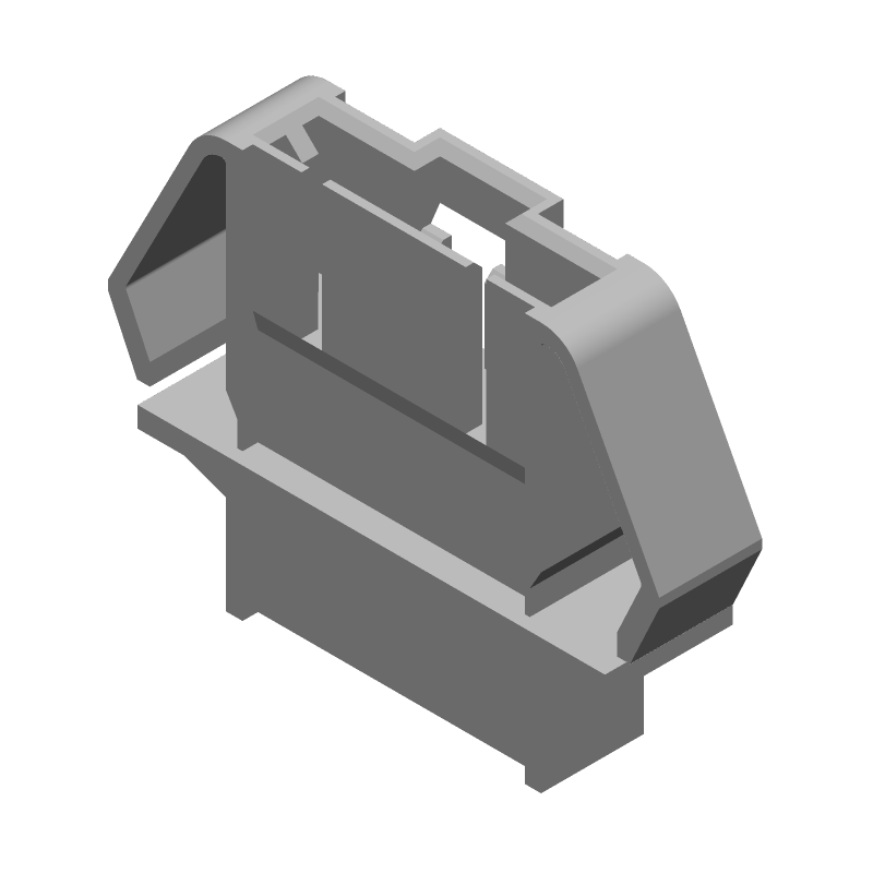 6 Pos Black Thermoplastic Connector Shroud, 2.54mm Pitch