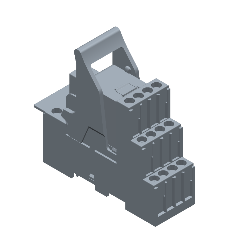 DPDT General Purpose Relay, 24VDC Coil, 12A/240VAC Contacts, DIN Rail Mount