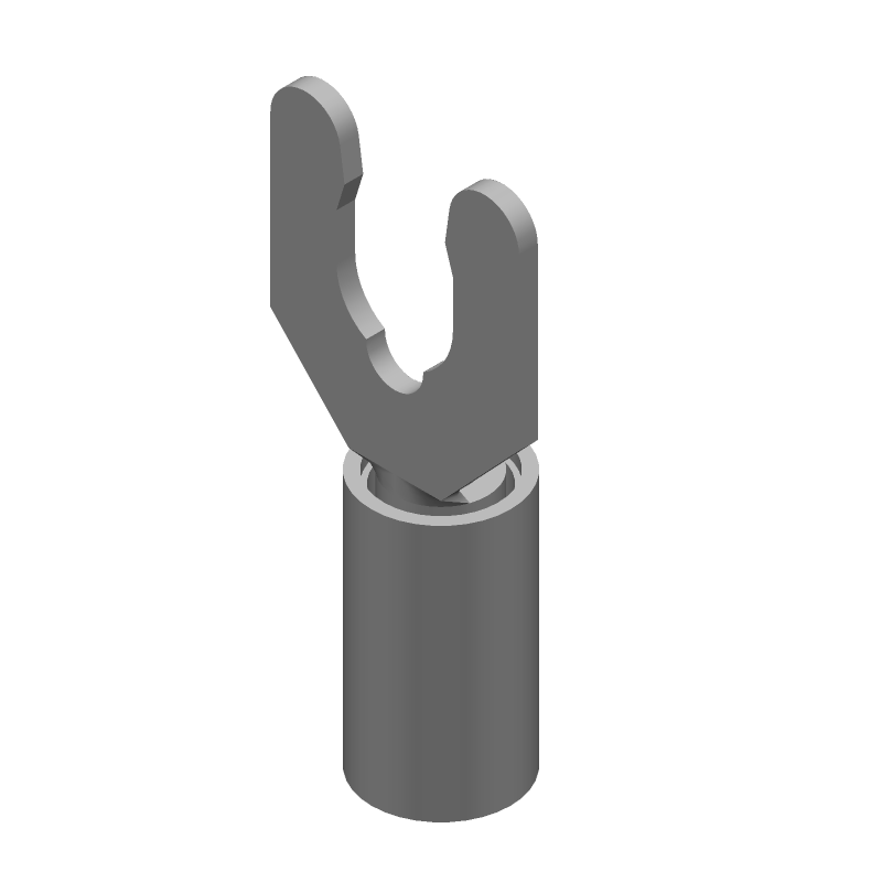 Spring Spade Terminal 14-16AWG Bronze Tin Blue Insulated