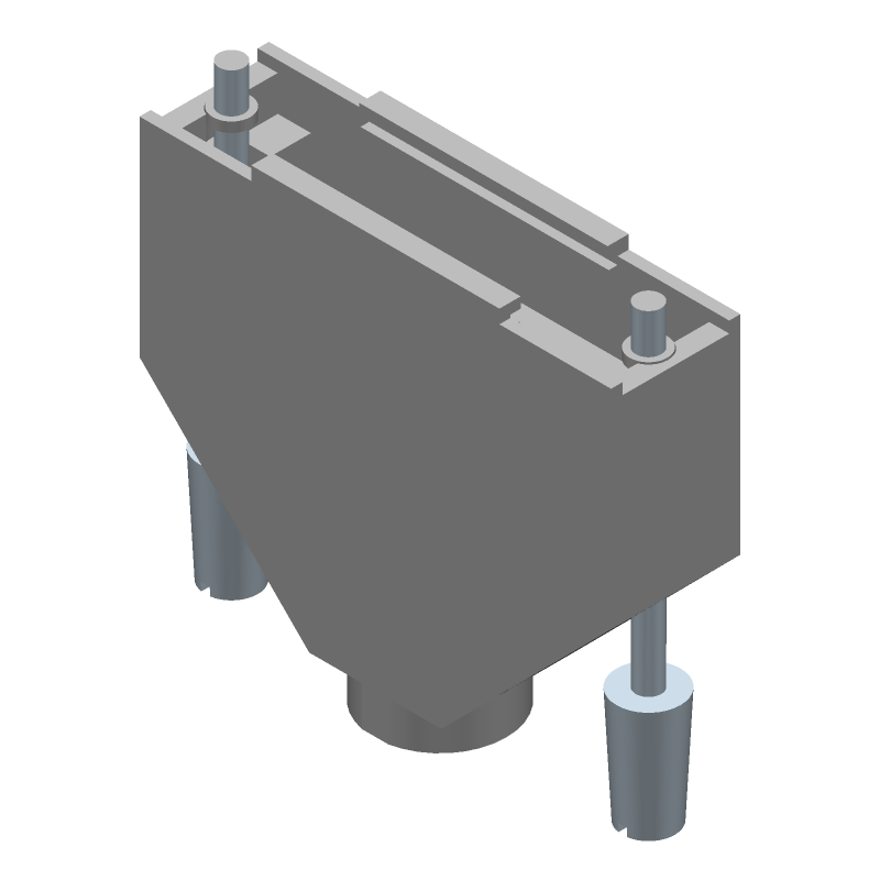 Shielded Metal Backshell Kit, 25 Pos, 2 Row, Straight