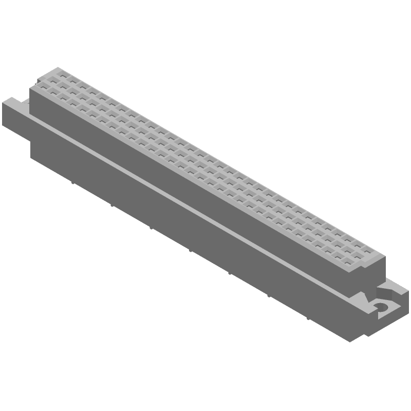 96 Pos Backplane Connector, Wire-to-Board, 3 Row, 2.54mm Pitch