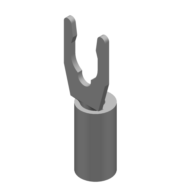 Spring Terminal, Brass, Blue Vinyl Insulated, 14-16AWG, 600V