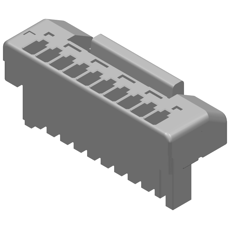 Board Connector, 10 Contact(s), 1 Row(s), Male, Crimp Terminal, Plug, ROHS COMPLIANT