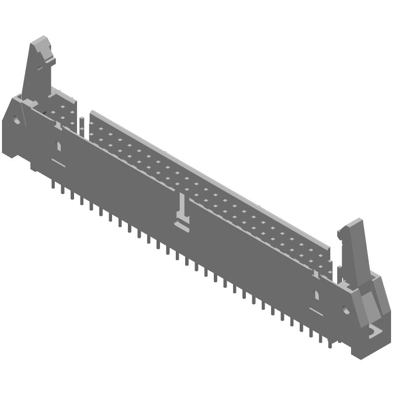 60 Pos 2.54mm Shrouded Header, Male, Solder, Thru-Hole