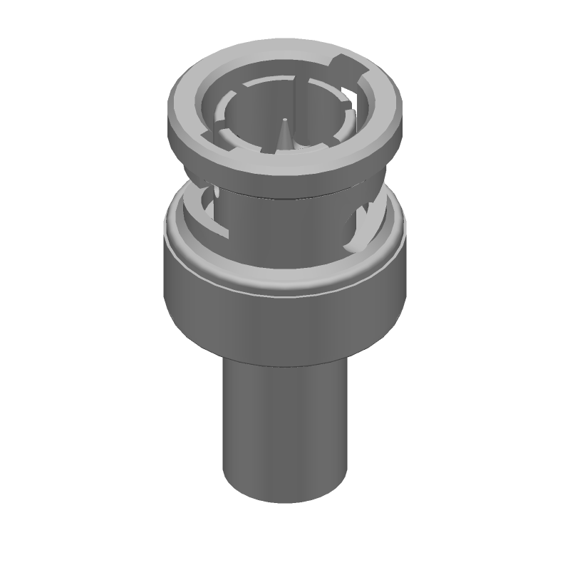 75 Ohm BNC Plug, Male, Crimp, Straight, 2GHz, Gold/Nickel