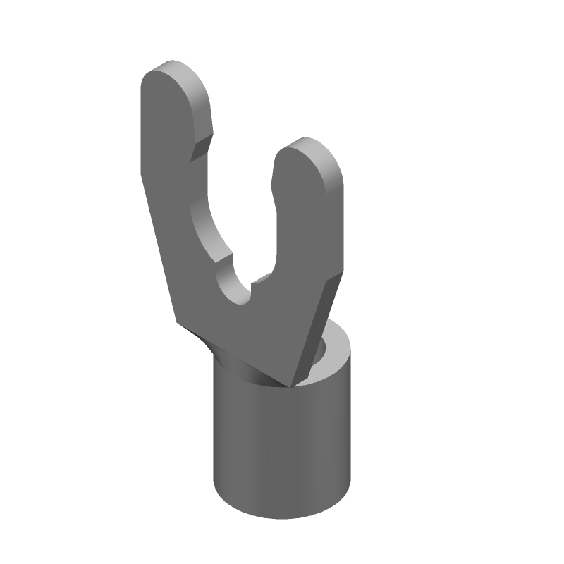 Spring Spade Terminal, 10-12AWG, Bronze, Tin, 19.74mm