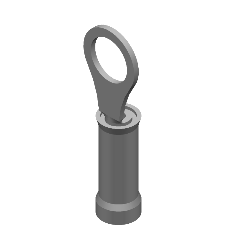 Ring Terminal, 22-26AWG, Copper, Tin, Insulated, 300V