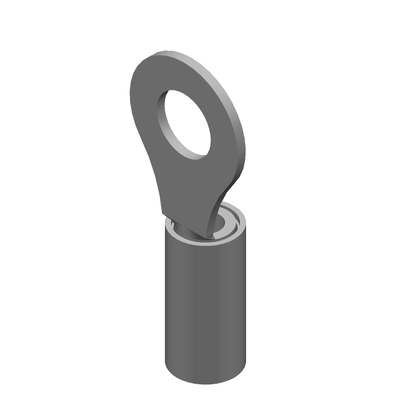 PIDG Ring Terminal, 10-12AWG Copper, Tin/Lead Plated, Insulated