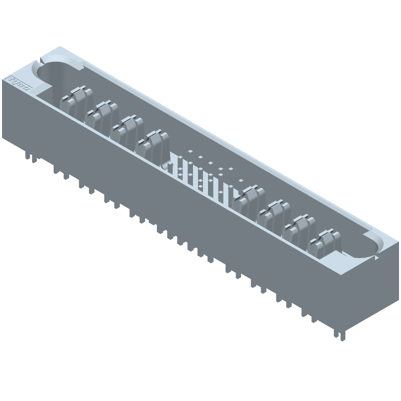 8P/24S Header & Receptacle, 6.35mm Pitch, Press-Fit, Straight, Thru-Hole
