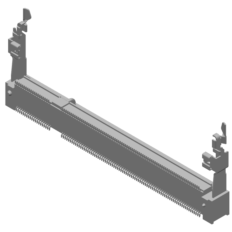 200P 6.5mm H DDR2 SODIMM Socket, Right Angle, SM