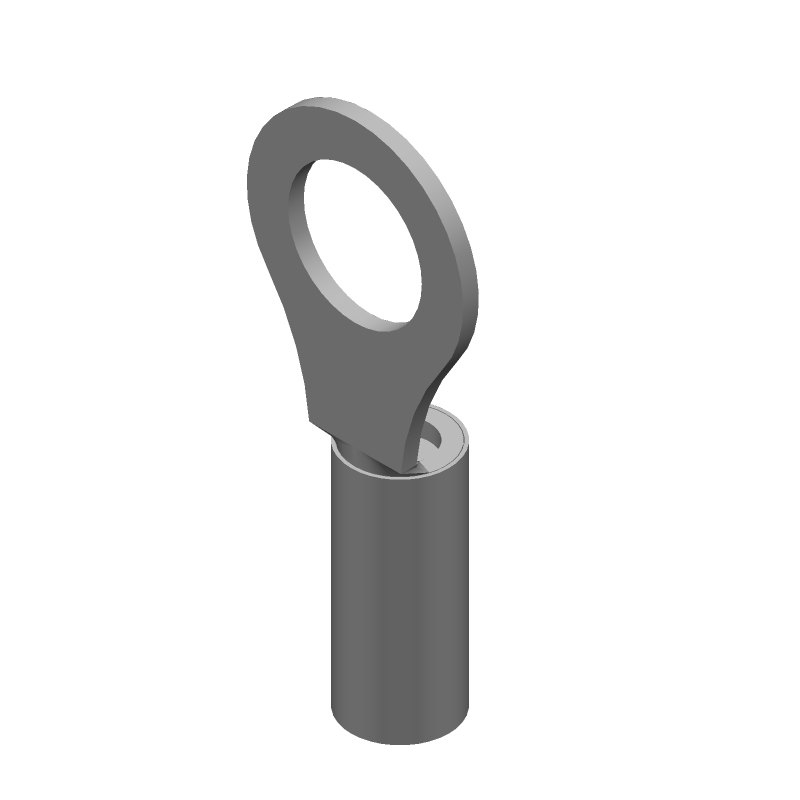 Ring Terminal, 10-12AWG, Copper, Tin, Yellow, Insulated