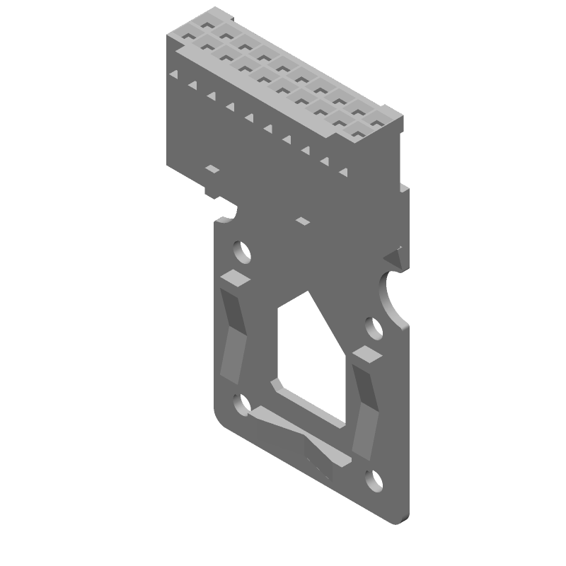 20 Pos 2.54mm Crimp Wire Housing, Receptacle, Straight, 3A, 250V
