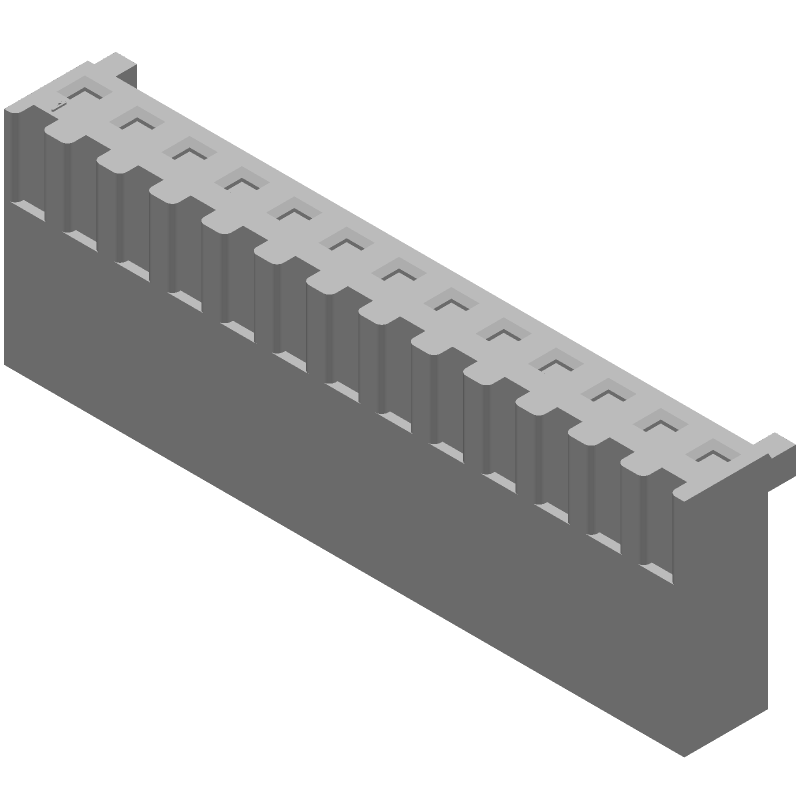 13 Pos Wire Housing, 3.96mm Pitch, Receptacle, Crimp, Cable Mount